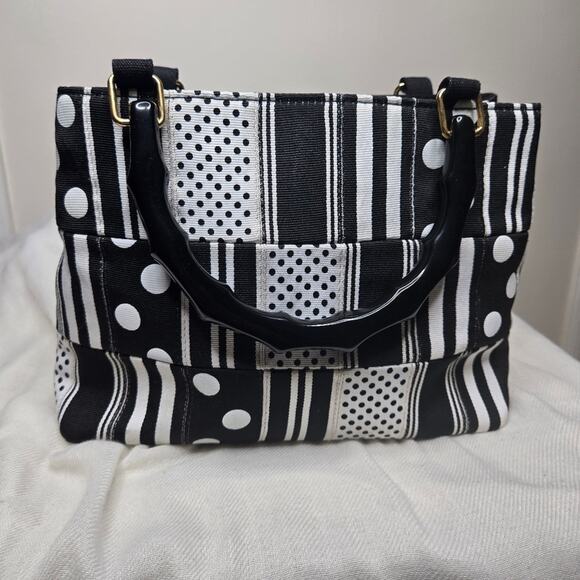 TIANNI  Black and White Womens Handbag - Picture 1 of 9